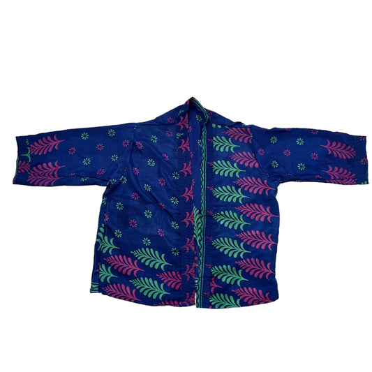 Short Recycled Silk - Kimono Blue