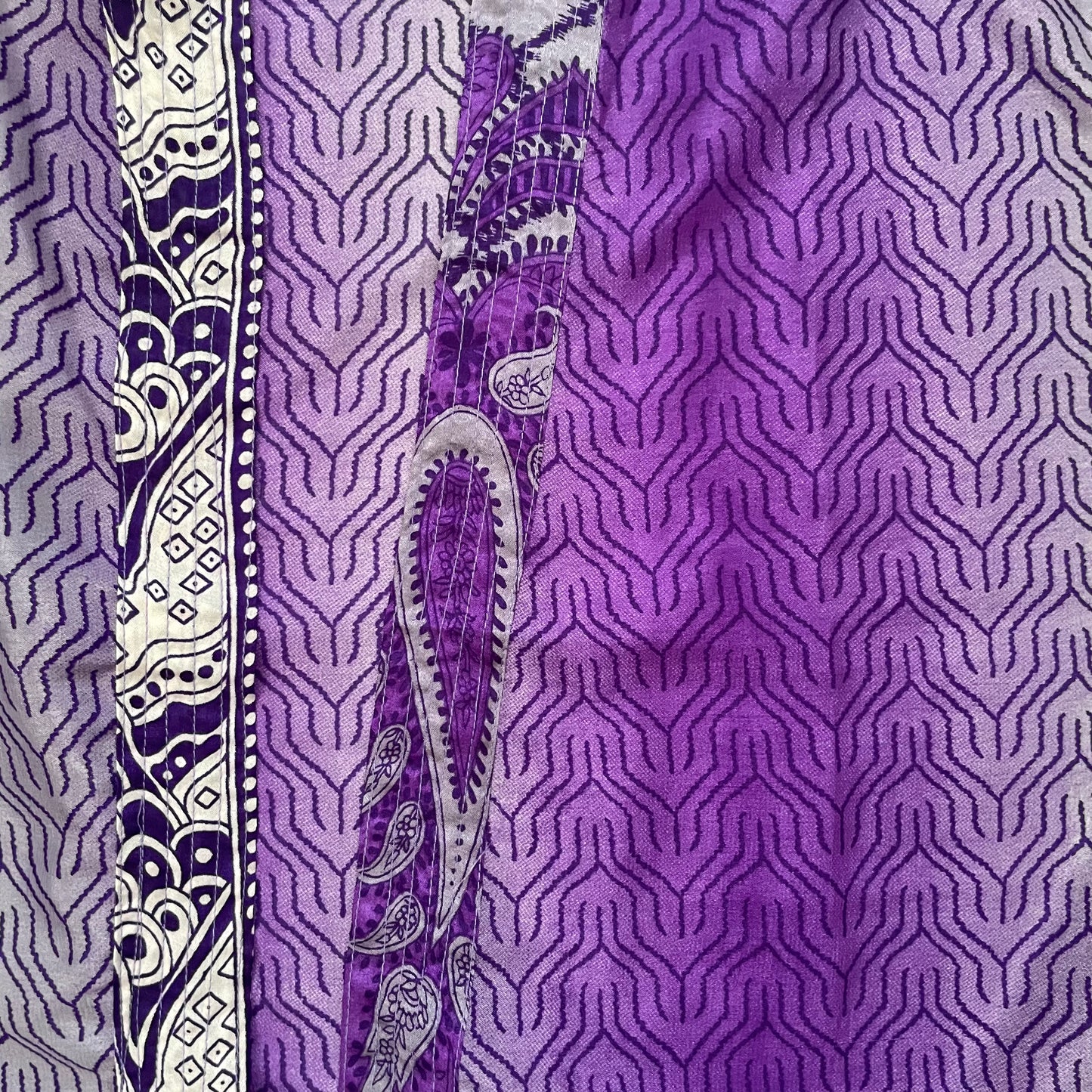 Short Recycled Silk - Kimono Purple Haze