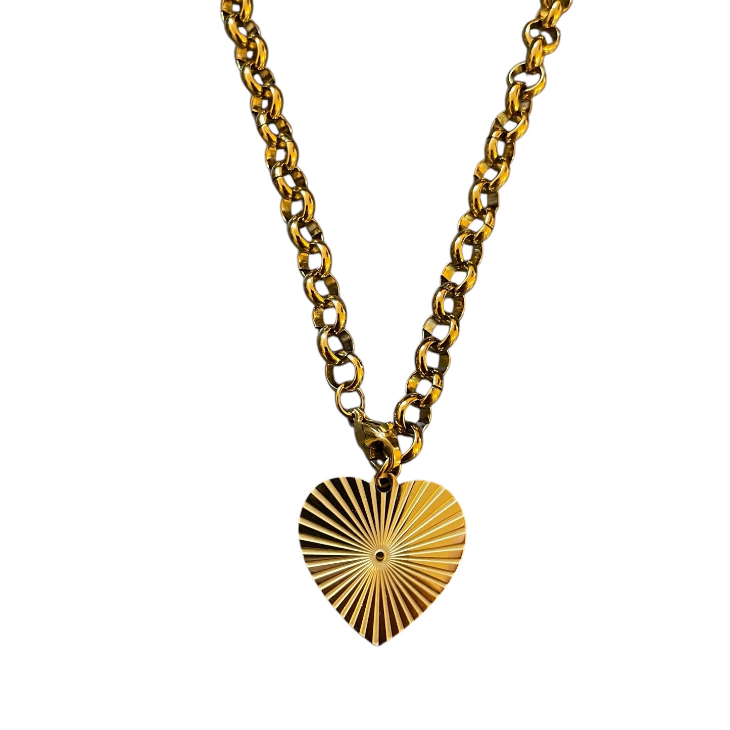 Sunshine In My Life Heart Necklace -  Gold