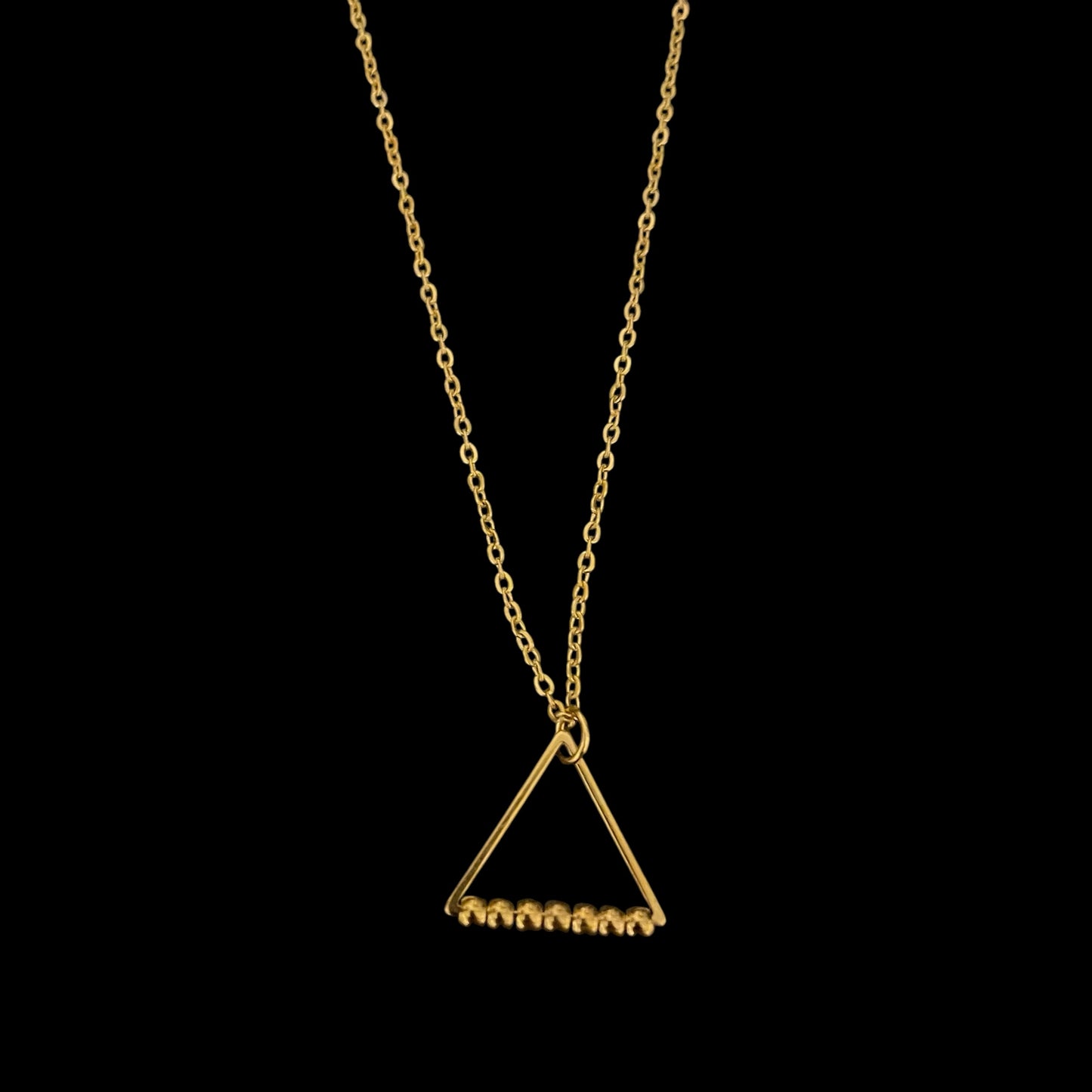 Necklace - Gold Triangle Spinner