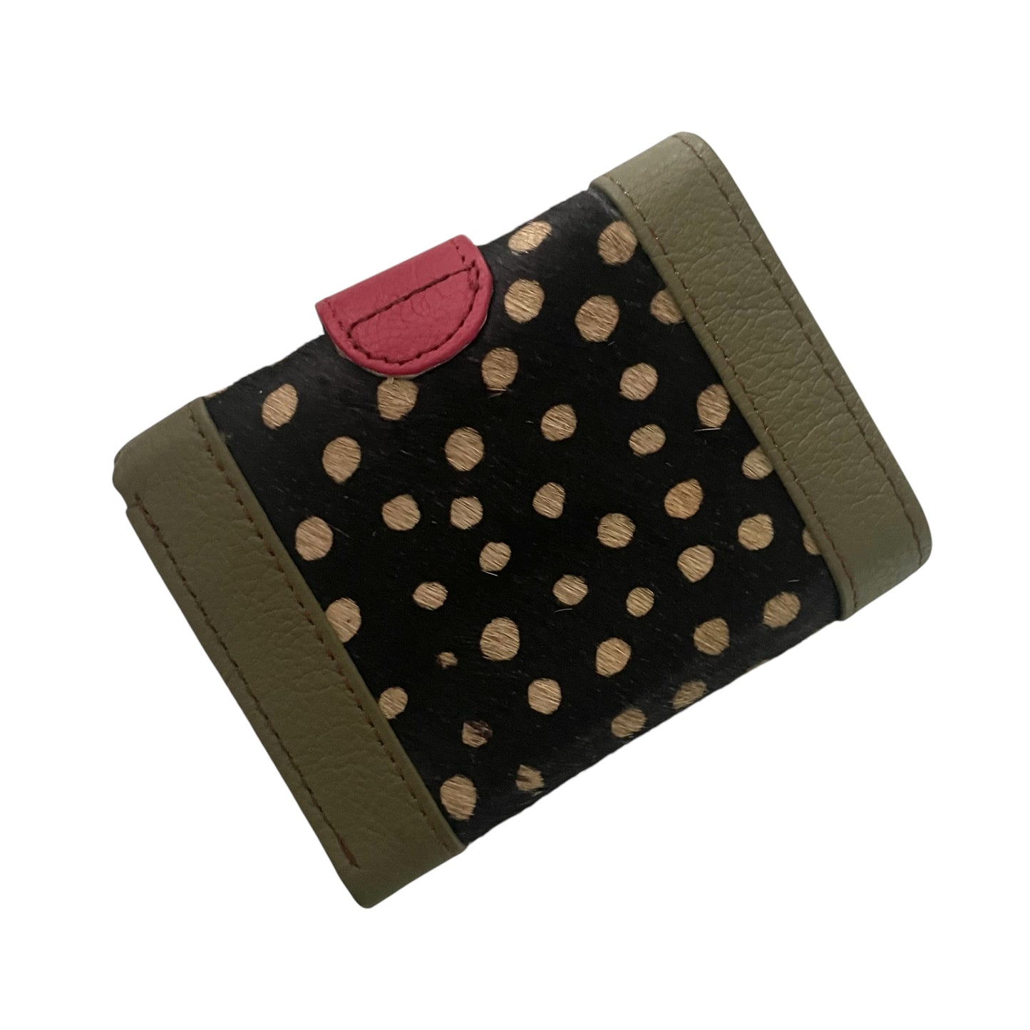 Amber Wallet  Purse  -  Spotty Green