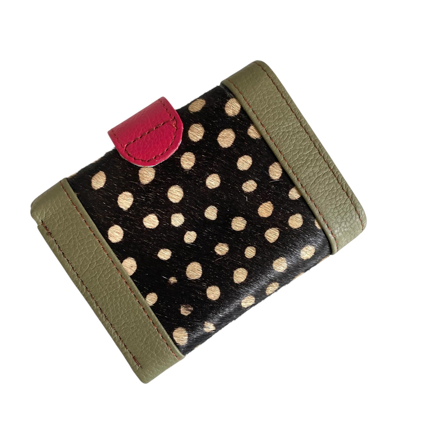 Amber Wallet  Purse  -  Spotty Green