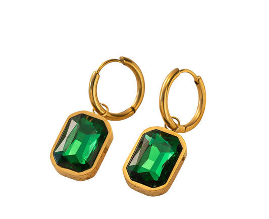 Earrings  -  Green Gold