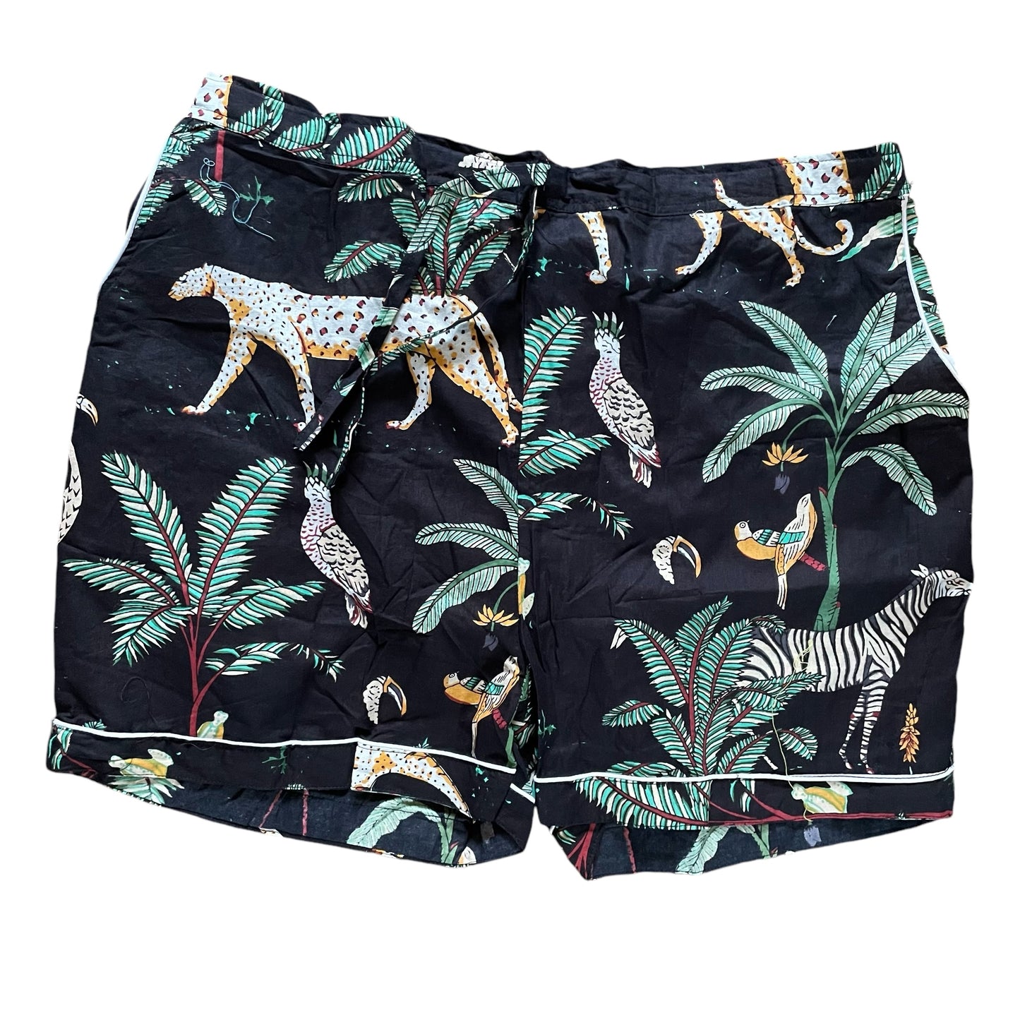 Cotton Pyjamas Jungle Black Three Piece Set