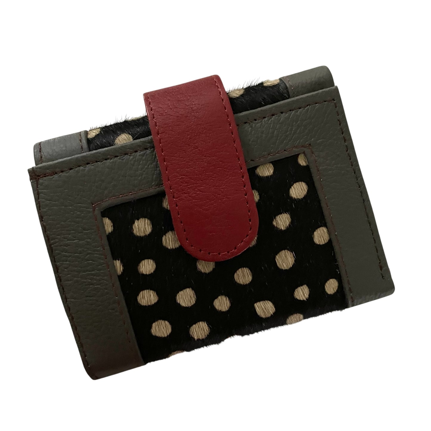 Amber Wallet  Purse  -  Spotty Green