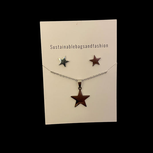 Necklace and Earring Set - Silver Star